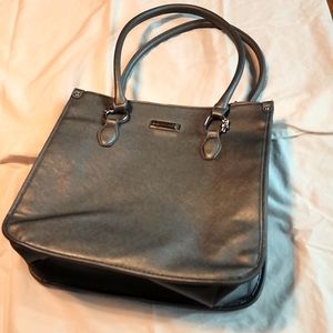 Tahari Silver Metallic Shoulder bag
